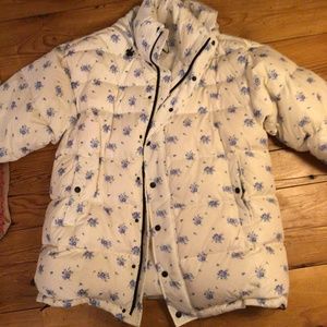 Balenciaga Floral Down Puffer Coat